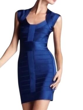 French Connection Bodycon Bandage Dress - Blue Size 2